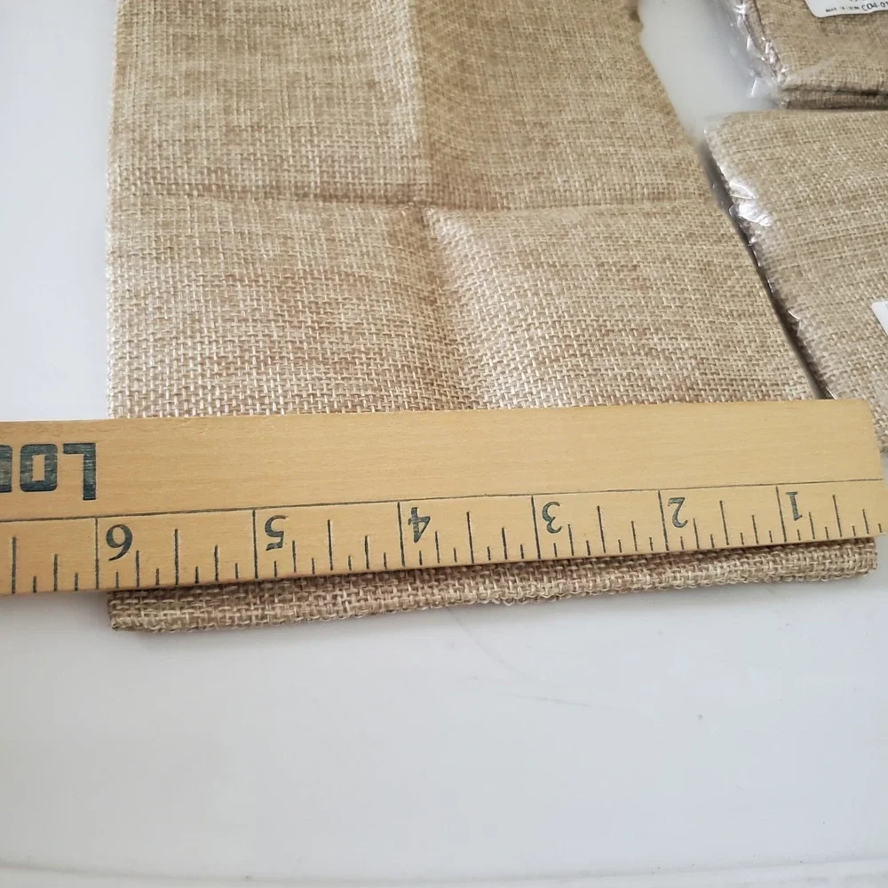 8 Pack Burlap Drawstring Gift Bags 15x20cm Natural Tan Jute Favor Pouches